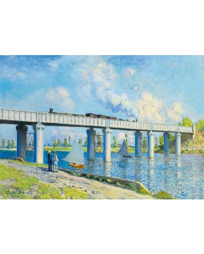 Puzzle Bluebird de 1000 piese - Railway Bridge at Argenteuil, 1873 - 2