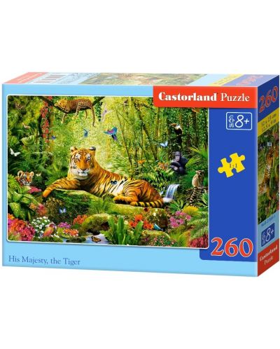 Puzzle Castorland din 260 de piese - Măreția lui - Tigru - 1