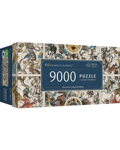 Puzzle panoramic de 9.000 de piese Trefl - Antique Sky Maps - 1