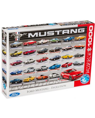 Puzzle Eurographics de 1000 piese – Dezvoltarea automobilelor Ford Mustang - 1