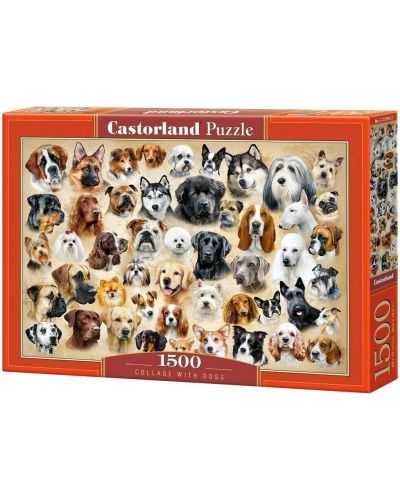 Puzzle Castorland de 1500 piese - Colaj cu câini - 1