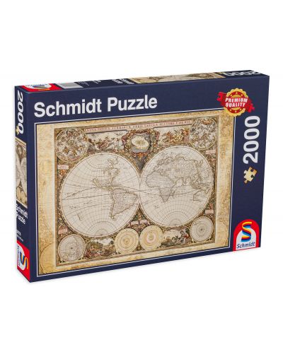 Puzzle Schmidt de 2000 piese - Harta istorica a lumii - 1