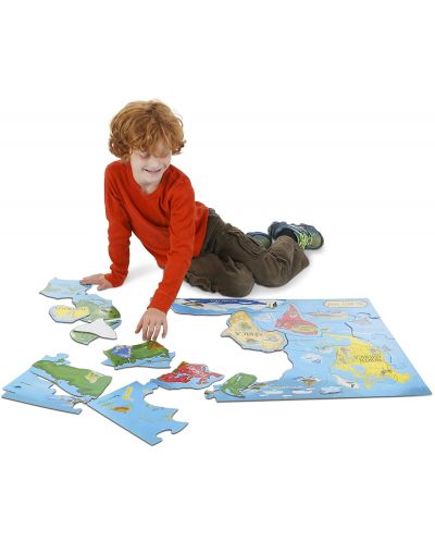 Puzzle pentru podea Melissa & Doug - Harta lumii, 33 de piese - 4
