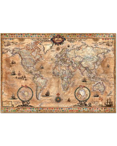Puzzle Educa de 1000 piese - Harta antica a lumii - 2