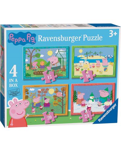 Puzzle de 24 de piese Ravensburger 4 în 1 - Peppa Pig: Patru anotimpuri - 1