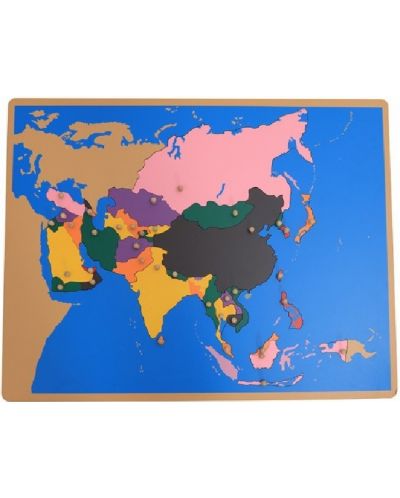 Smart Baby Montessori Puzzle - Harta Asiei, 34 de piese - 1