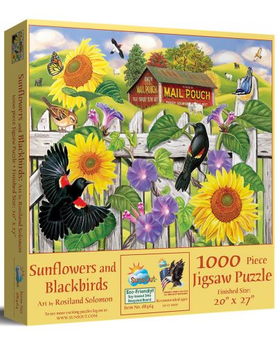 Puzzle SunsOut din 1000 de piese - Grădina de flori - 1