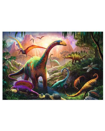 Puzzle Trefl de 100 piese - Pamantul dinozaurilor - 2