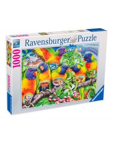 Puzzle Ravensburger de 1000 piese - Land of parrots - 1