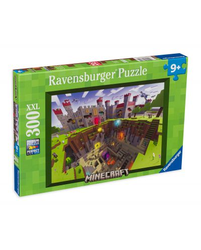 Puzzle Ravensburger din 300 XXL de piese - Minecraft - 1