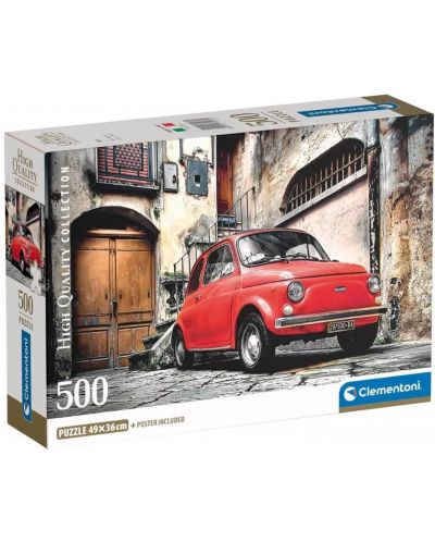 Puzzle  Clementoni din 500 piese - Mașina roșie - 1