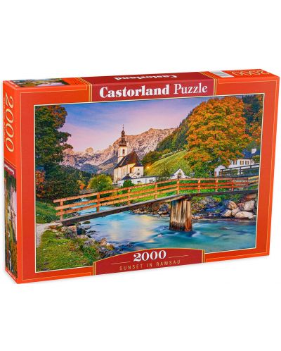 Puzzle Castorland de 2000 piese - Sunset in Ramsau - 1