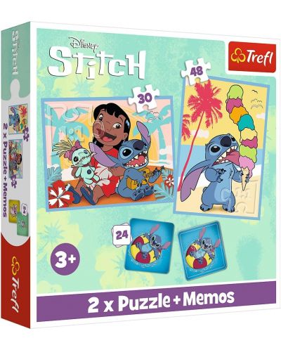 Puzzle Trefl 2 în 1 - O zi fericită pentru Lilo și Stitch - 1