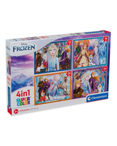 Puzzle Clementoni 4 în 1 - Frozen (Regatul de Gheață) - 1