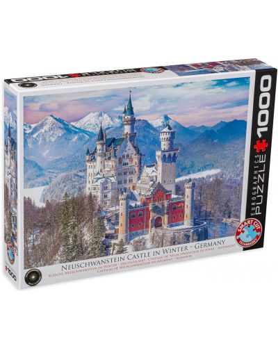 Puzzle Eurographics de 1000 piese - Castelul Neuschwanstein iarna - 1