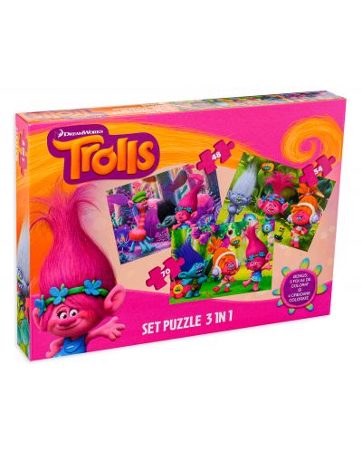 Puzzle King 3 in 1 - Trolls - 1