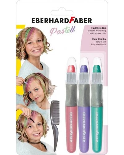 Creioane de păr Eberhard Faber - 3 culori, perlate - 1
