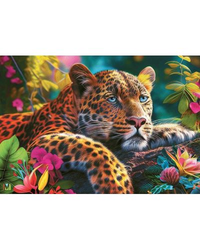 Puzzle Cherry Pazzi 500 piese - Leopardul culcat  - 2