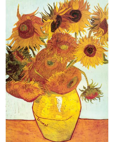 Puzzle Eurographics de 1000 piese – Douasprezece flori de floarea soarelui, Vincent Van Gogh - 2