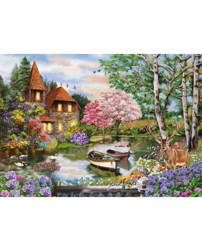 Puzzle Schmidt de 1000 de piese - Casa de langa lac - 2