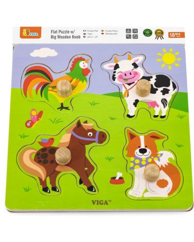 Puzzle cu mânere Viga - Animale de companie - 2