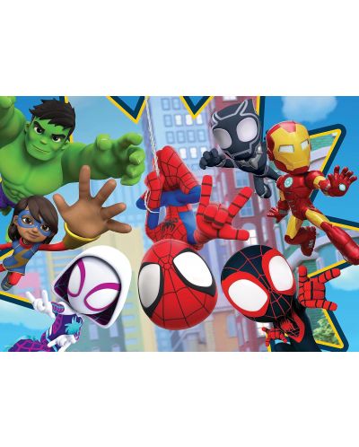 Puzzle de podea Ravensburger din  24 piese - Spidey și prietenii săi minunați - 2