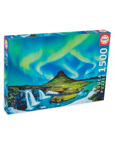 Puzzle Educa din 1500 de piese - Aurora borealis iceland - 1