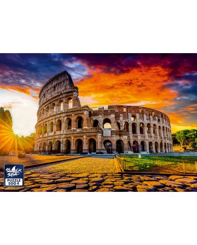 Puzzle Black Sea din 500 de piese - Apus peste Colosseum - 2