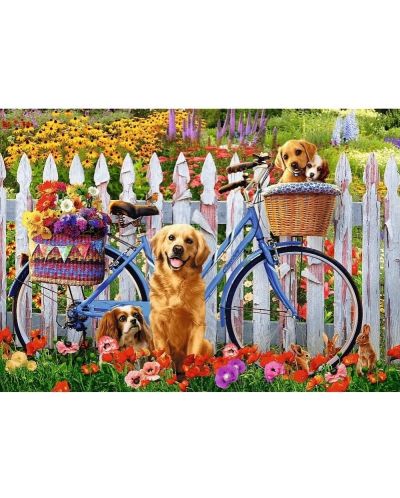 Puzzle Trefl din 500 de piese - Câine cu bicicleta - 2