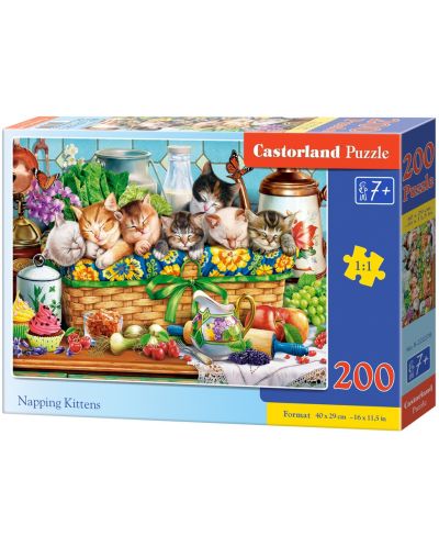 Puzzle Castorland din 200 de piese - Pisicuțe adormite - 1