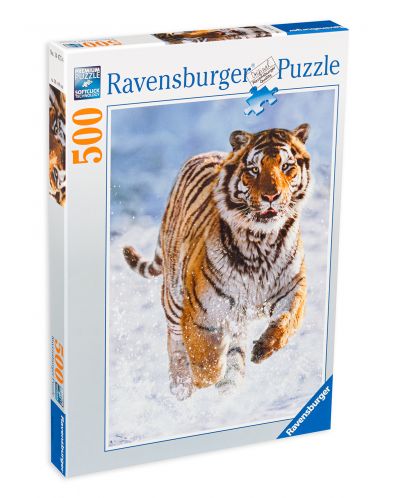 Puzzle Ravensburger de 500 piese - Tigru in zapada - 1