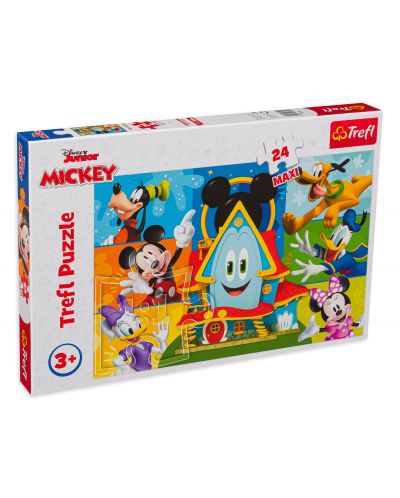 Puzzle Trefl din 24 de piese maxi - Mickey Mouse și prietenii lui - 1