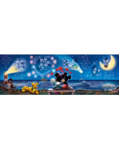 Puzzle panoramic Clementoni de 1000 piese - Mickey si Minnie Mouse - 2