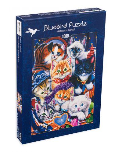 Puzzle Bluebird de 1000 piese - Pisoiasi in dulap - 1