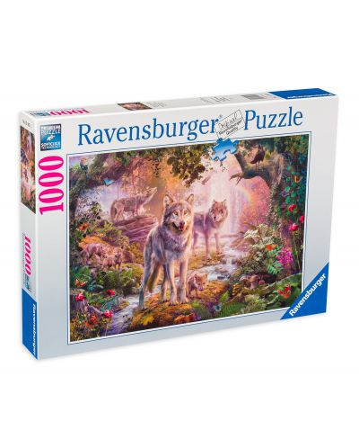Puzzle Ravensburger de 1000 piese -Lupi vara - 1