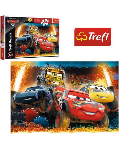 Puzzle Trefl de 100 piese -Cars 3, Extreme race - 2