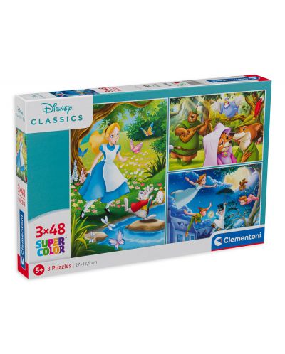 Puzzle Clementoni 3 x 48 piese - Povesti Disney - 1