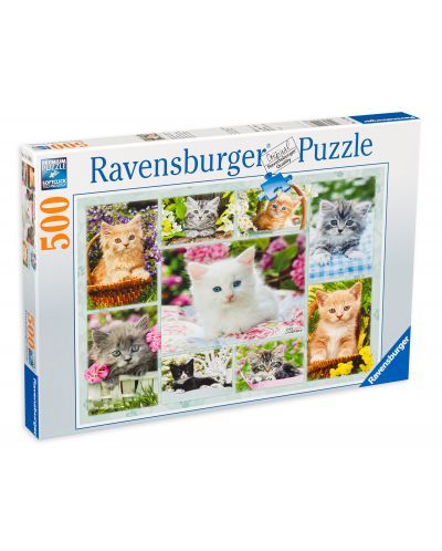 Puzzle Ravensburger  de 500 piese - Pisicute in cosuri - 1