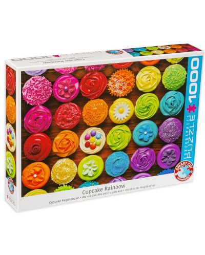 Puzzle Eurographics de 1000 piese - Cupcake Rainbow - 1