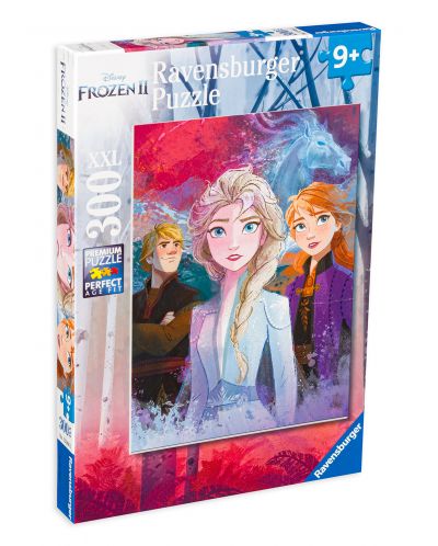 Puzzle Ravensburger de 300 XXL piese - Frozen 2, Elsa, Anna si Kristoff - 1