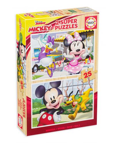 Puzzle Educa de 2 x 25 piese - Mickey si prietenii - 1