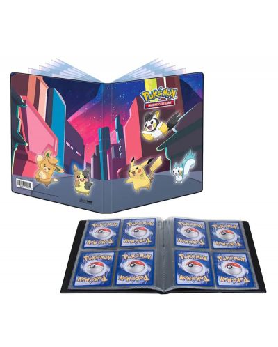Ultra Pro Pokemon TCG: Seria Gallery - Shimmering Skyline - Portofoliu cu 4 buzunare pentru depozitarea cărților de joc - 2
