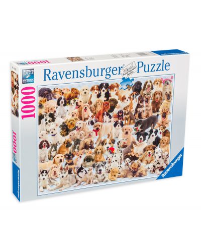 Puzzle Ravensburger de 1000 piese - Colaj cu catei - 1
