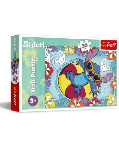 Puzzle de 30 de piese Trefl - Lilo și Stitch în vacanță  - 1