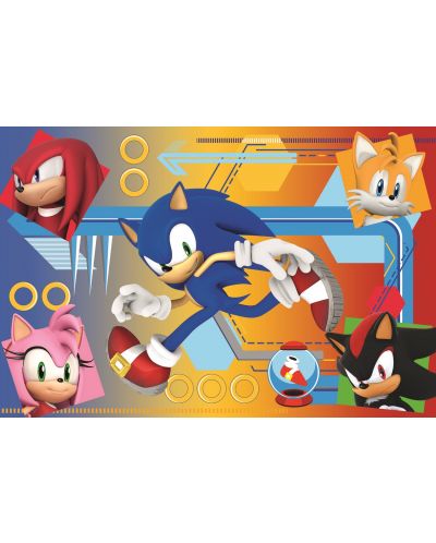 Puzzle Trefl de 60 de piese - Sonic în acțiune - 2