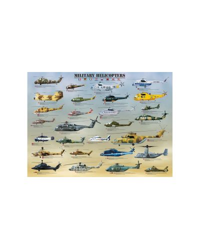 Puzzle Eurographics de 500 XXL piese - Military Helicopters - 2