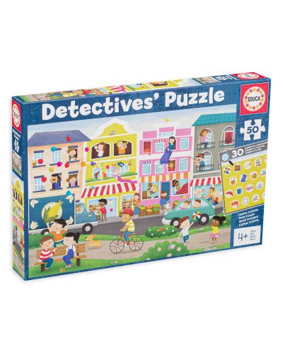 Puzzle-ghicitoare Educa din 50 de piese - Detectivii în oraș - 1