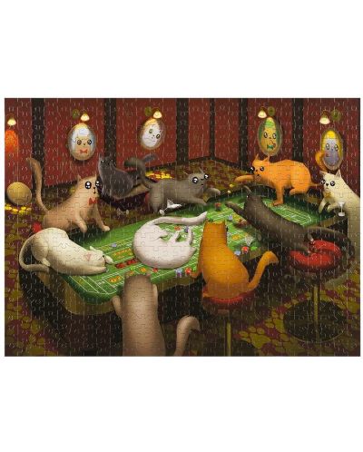 1000 de piese Exploding Kittens Puzzle - Jocuri cu pisici de cărți  - 2