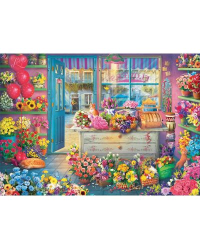 Puzzle de 1000 de piese Schmidt - Magazin de flori colorat - 2