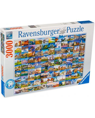 Puzzle Ravensburger 3000 de piese - Locuri frumoase din Europa  - 1